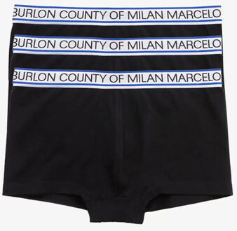County 3 pack boxershorts low rise trunks white Zwart