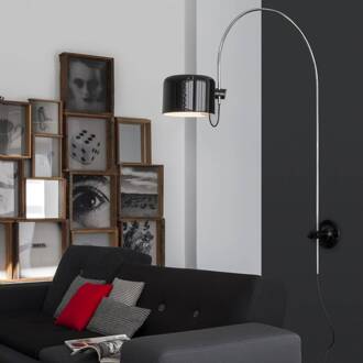 Coupé - Wandlamp met bogen in zwart chroom, zwart
