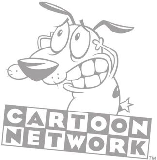 Courage The Cowardly Dog Outline Men's T-Shirt - White - S Wit