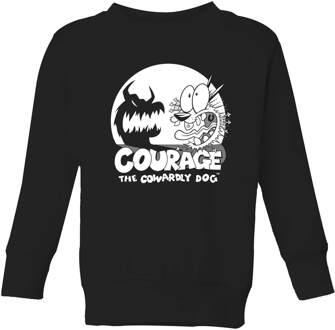 Courage The Cowardly Dog Spotlight Kids' Sweatshirt - Black - 110/116 (5-6 jaar) Zwart