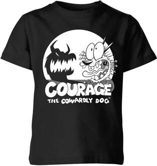 Courage The Cowardly Dog Spotlight Kids' T-Shirt - Black - 110/116 (5-6 jaar) Zwart