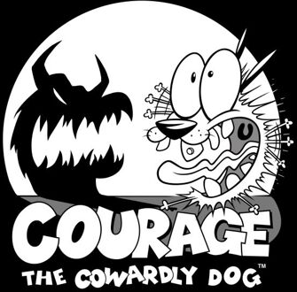 Courage The Cowardly Dog Spotlight Men's T-Shirt - Black - 3XL Zwart