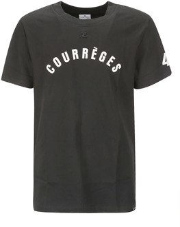 Courreges Bedrukt T-Shirt Courrèges , Black , Heren - L,M