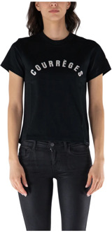 Courreges Gedrukt T-shirt Courrèges , Black , Dames - M,S