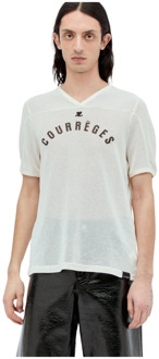 Courreges T-Shirts Courrèges , Beige , Heren - Xl,L,S