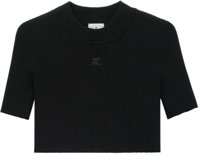Courreges T-Shirts Courrèges , Black , Dames - L,M,S