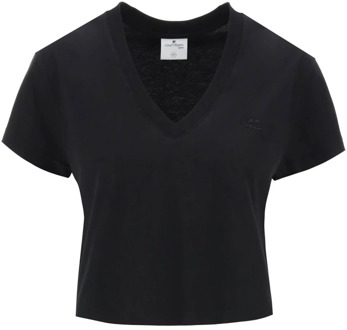 Courreges T-Shirts Courrèges , Black , Dames - M,S