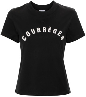 Courreges T-Shirts Courrèges , Black , Dames - S,Xs