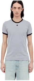 Courreges T-Shirts Courrèges , Gray , Heren - Xl,L,M,S