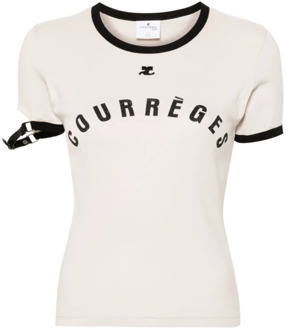 Courreges T-Shirts Courrèges , White , Dames - L,M,S,Xs