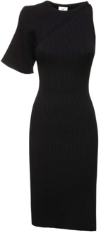 Courreges Zwarte jurk met uitsnijding, slim fit Courrèges , Black , Dames - L,M,S