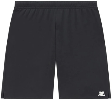 Courreges Zwarte sport lycra shorts voor heren Courrèges , Black , Heren - Xl,L,M,S