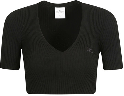 Courreges Zwarte Sweatshirt Damesmode Courrèges , Black , Dames - M,S,Xs
