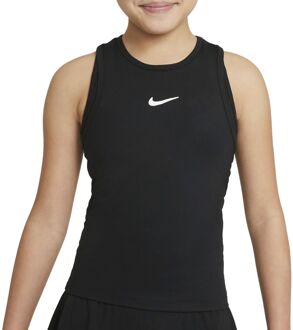 Court Dri-FIT tennistop Junior  Sporttop - Maat 164  - Meisjes - Zwart/Wit