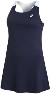 Court Tennisjurk Dames donkerblauw - wit - M