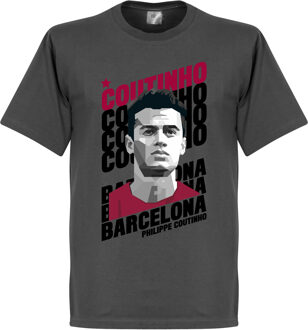 Coutinho Barcelona Portrait T-Shirt - Donker Grijs