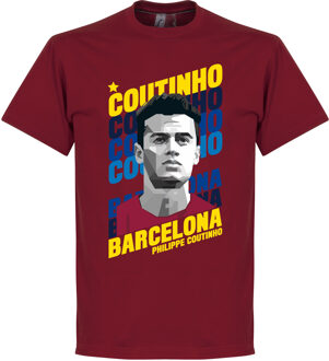 Coutinho Barcelona Portrait T-Shirt - Rood