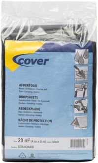 cover 100 mu Zwart - Afdekfolie - 4x5m