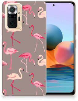 Cover Case Xiaomi Redmi Note 10 Pro Smartphone hoesje Flamingo