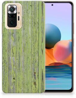 Cover Case Xiaomi Redmi Note 10 Pro Smartphone hoesje Green Wood