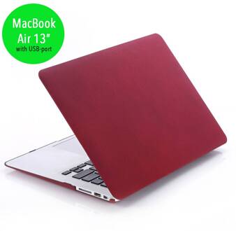 cover hoes - MacBook Air 13 inch (2010-2017) - Sand bordeaux rood