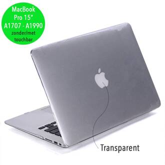 cover hoes - MacBook Pro 15 inch (2016-2020) - glanzend transparant