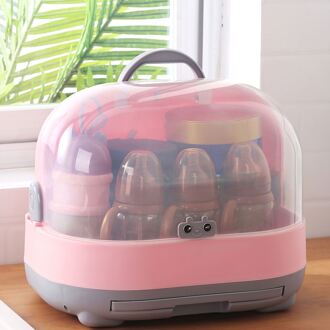 Cover Schotel Organisator Drain Boord Met Eenvoudig Handvat Fles Opslag Droogrek Draagbare Verpleging Anti-Dust Beschermen deksel Doos