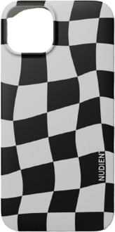 Covers Nudient Dunne Print Iphone 13 Geruit Wit/Zwart 1 st