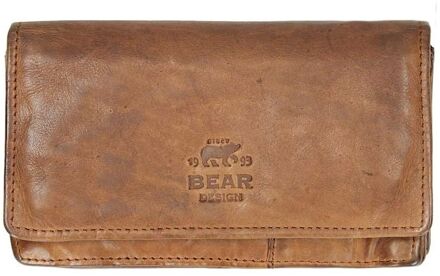 Cow Lavato Leren Dames Portemonnee - Cognac