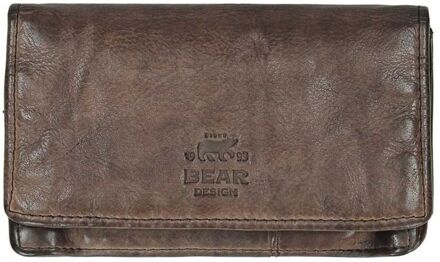 Cow Lavato Leren Dames Portemonnee - Donkerbruin