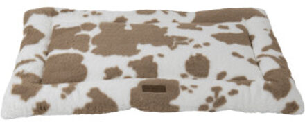 Cow Plush benchkussen wit/mokka XL