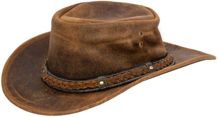 Cowboy Aussie echte lederen Bush-hoed Bruin