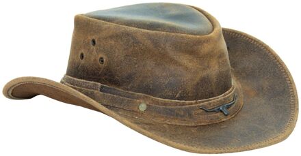 Cowboy Aussie Echte Leren Hoed Australische Tan Bruin Westerse Outback Bush Hoed