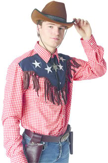 Cowboy Blouse Danley Man Rood - Zalm, Multikleur - Print