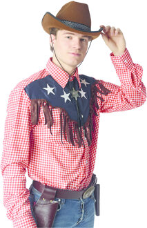 Cowboy Blouse Danley Man Rood - Zalm, Multikleur - Print