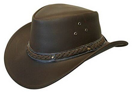 Cowboy Outback echte lederen Aussie Bush-hoed Bruin