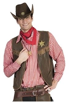 Cowboy outfit rode blouse voor heren