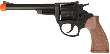 Cowboy speelgoed revolver/pistool - 8 schots plaffertjes - metaal Multi
