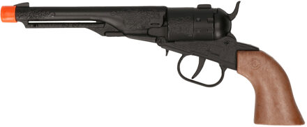 Cowboy speelgoed revolver/pistool metaal 8 schots plaffertjes Multi
