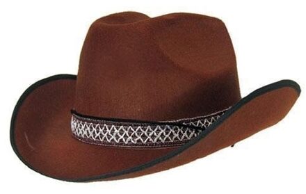 Cowboyhoed - bruin - vilt - volwassenen - western hoed - verkleedhoed cowboy