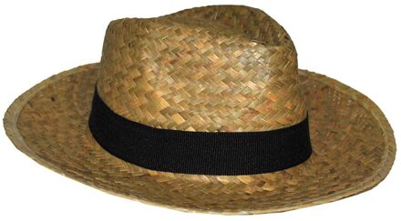 Cowboyhoed stro volwassenen Bruin - Kastanje