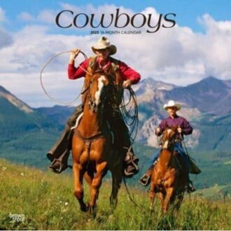 Cowboys 2025 12 X 24 Inch Monthly Square Wall Calendar Plastic-Free - Browntrout
