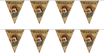 Cowboys en western thema Vlaggenlijn - 2x - 500 cm - versiering - slinger