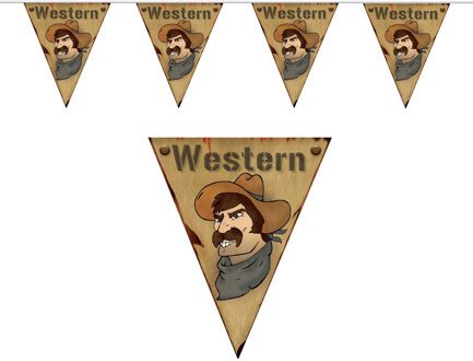 Cowboys en western thema Vlaggenlijn - 500 cm - versiering - slinger