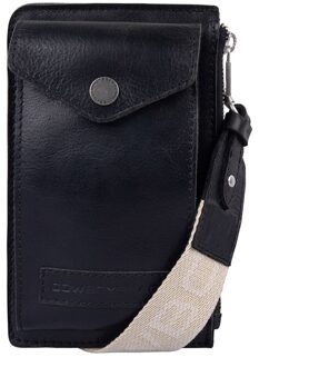Cowboysbag Hanna 2.0 Phonebag black Leren tas Zwart - H 20 x B 12 x D 2