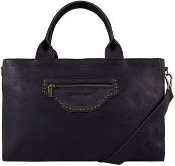 Cowboysbag Newell Laptopbag black Zwart - H 26 x B 40 x D 12 cm