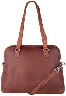 Cowboysbag Shoulderbag Winwick cognac handtas dames - H 27 x B 34 x D 13 cm