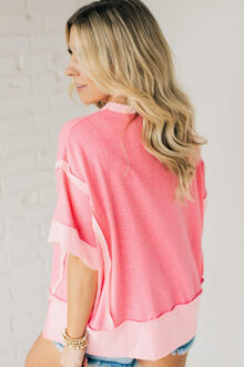 Cowgirl Rodeo Graphic T-shirt Roze