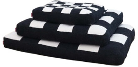 Cozy Block hondenkussen zwart/wit S