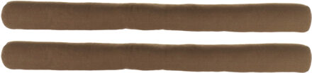 Cozy Home Tochtstopper - 2x - met magneten - bruin - 80 cm - tochtrol